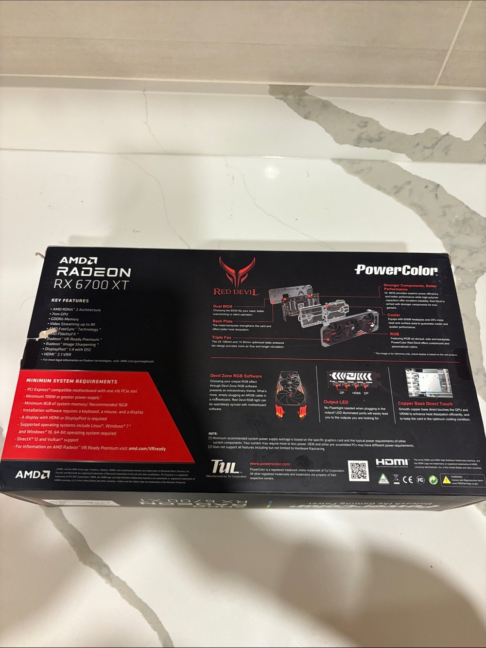 PowerColor AMD Radeon RX 6700 XT Graphics Card - Red & Black - Picture 3 of 4